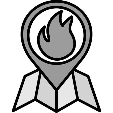 Harita belirleyici simgesi. Beyaz arkaplanda izole edilmiş web tasarımı için ana konum belirleyici vektör simgesi