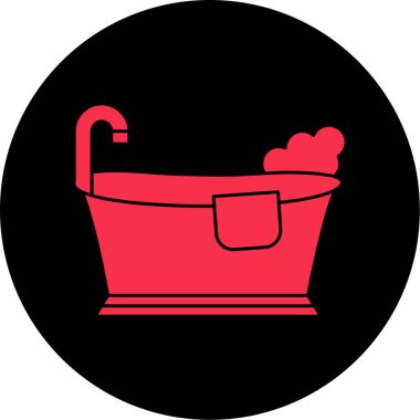 banyo ikonu vektör illüstrasyonu