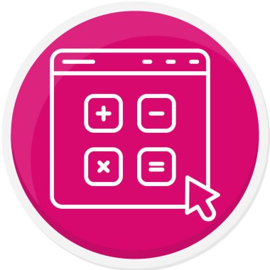 hesap makinesi simgesi vektör illüstrasyonu