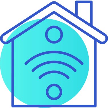 akıllı ev simgesi modern resimleme