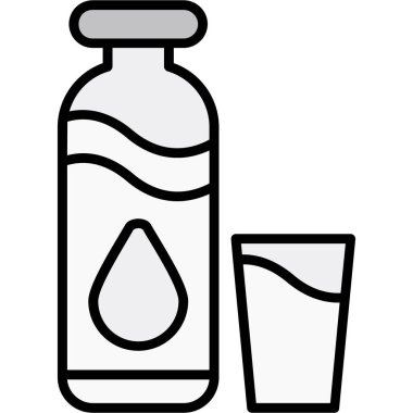 süt simgesi, vektör illüstrasyonu basit tasarım