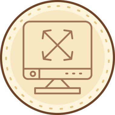 Bilgisayar. Web simgesi vektör illüstrasyonu