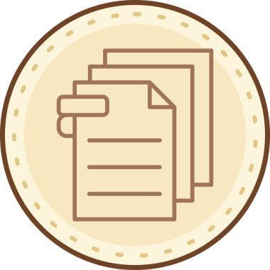 belge simgesi vektör illüstrasyonu