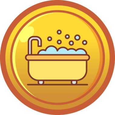 Dolu tasarımda banyo simgesi