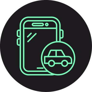 Cep telefonu simgesinin vektör illüstrasyonu