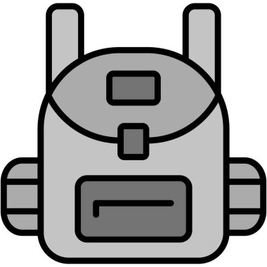 Bir robotun karikatür simgesinin vektör çizimi