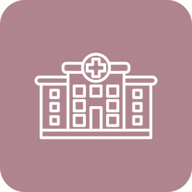 Hastane vektör simgesi modern basit illüstrasyon