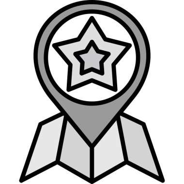 Madalya. Web simgesi basit illüstrasyon