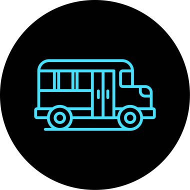 bus simgesi vektör illüstrasyonu