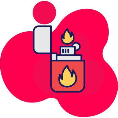 Ateş simgesi, basit vektör illüstrasyonu