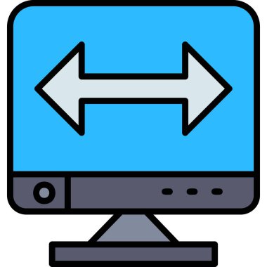 Bilgisayar ekran web simge vektör çizim