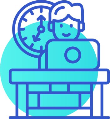 Öğrenci masası. Web simgesi basit illüstrasyon