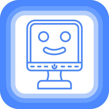 robot. Web simgesi basit illüstrasyon