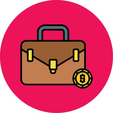 evrak çantası ikonu vektör illüstrasyonu