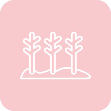 ağaç simgesi vektör illüstrasyonu