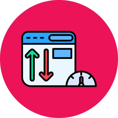 Bir saat simgesinin vektör illüstrasyonu