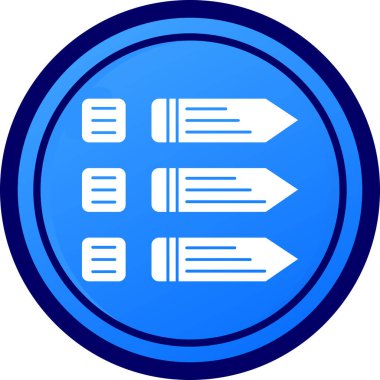 A 'nın mavi ve beyaz ikonunun vektör illüstrasyonu