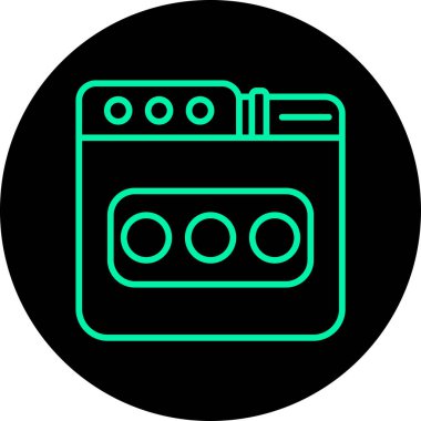 vektör fırın ico, vektör illüstrasyon