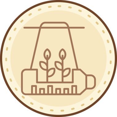 Bir bitki simgesinin vektör illüstrasyonu