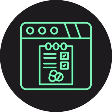 Bir web simgesinin vektör illüstrasyonu