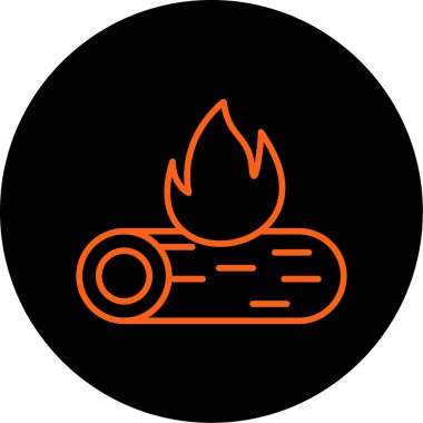 Ateşle. Web simgesi vektör illüstrasyonu