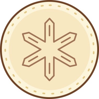 Altın sikkeli bir yıldızın vektör çizimi