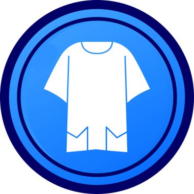 Mavi tişört ikonu. vektör illüstrasyonu