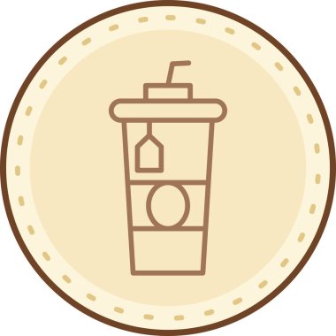 içecek simgesi, vektör illüstrasyonu