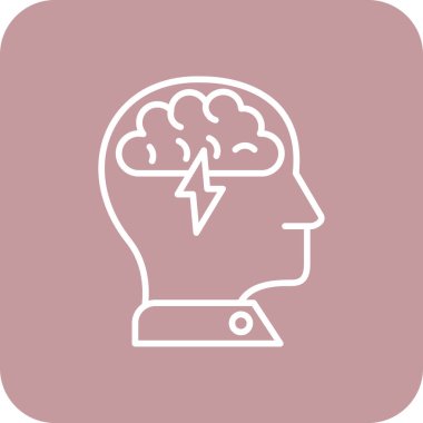 beyin ikonu vektör illüstrasyonu