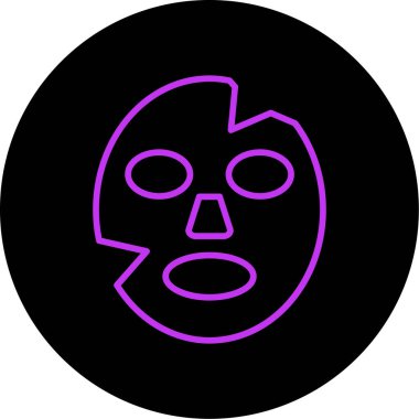 Bir maske simgesinin vektör illüstrasyonu