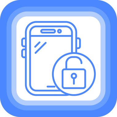 Kilit. Web simgesi basit illüstrasyon