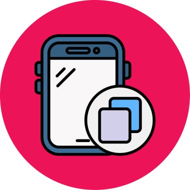 Cep telefonu simgesi, vektör illüstrasyonu