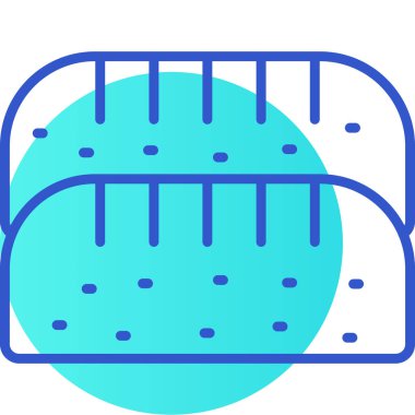 Mavi bir simgenin vektör illüstrasyonu