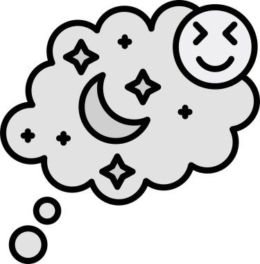 Ay. Web simgesi basit illüstrasyon