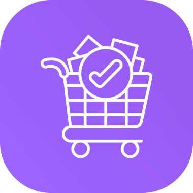 Alışveriş arabası simgesi, vektör illüstrasyonu