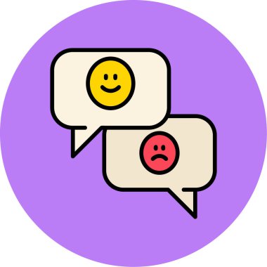 Sohbet simgesinin vektör illüstrasyonu