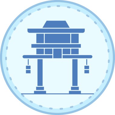 Modern yapı simgesinin vektör illüstrasyonu