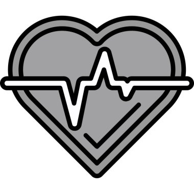 Kalp ikonu vektör illüstrasyonu