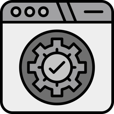 dişli ayarları simgesi, vektör illüstrasyonu