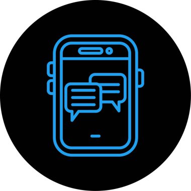 Sohbet simgesi vektör illüstrasyonu