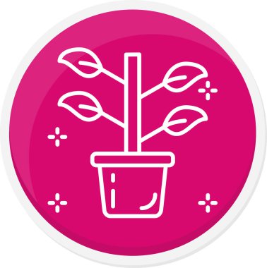 bitki web simgesi, basit vektör illüstrasyonu