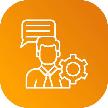 Müşteri servisi. Basit vektör illüstrasyonu