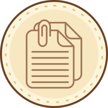 Belge simgesi olan bir panonun vektör illüstrasyonu