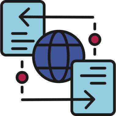 küresel Internet simge vektör çizim