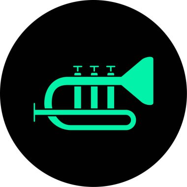 Benzersiz müzikal boynuz vektör simgesi