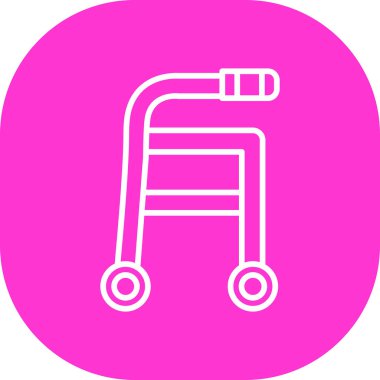 tekerlekli sandalye ikonu vektör illüstrasyonu