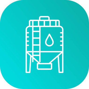 Su soğutucu simgesinin vektör illüstrasyonu