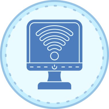 Kablosuz. Web simgesi basit illüstrasyon