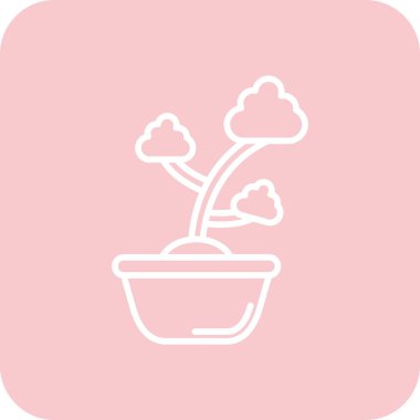 Bir bitki simgesinin vektör illüstrasyonu