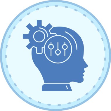 Beyin. Web simgesi basit illüstrasyon